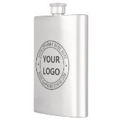 会社のカスタムロゴと文字あなたのビジネスフラスコ フラスク (左)