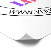 会社のカスタムロゴと文字あなたのビジネスポスター ポスター (角)