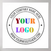 会社のカスタムロゴと文字あなたのビジネスポスター ポスター (正面)