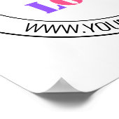 会社のカスタムロゴと文字あなたのビジネスポスター ポスター (角)