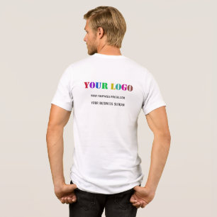会社のカスタムロゴと文字あなたのビジネスTシャツ トライブレンドＴシャツ