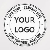 会社のカスタムロゴと文字のビジネスラベル ラベル (デザイン2)