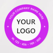 会社のカスタムロゴと文字のビジネスラベル ラベル (デザイン2)