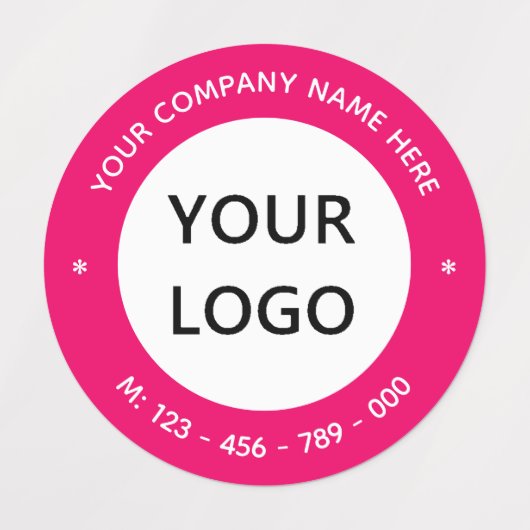 会社のカスタムロゴと文字のビジネスラベル ラベル (デザイン1)