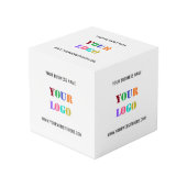 会社のカスタムロゴと文字のプロモーションキューブ フォトキューブ (正面アングル)