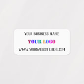 会社のカスタムロゴと文字のラパーソナライズされたベル ラベル (デザイン2)