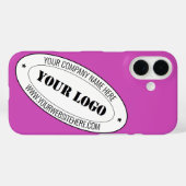 会社のカスタムロゴと文字のiPhoneケースを Case-Mate iPhoneケース (裏面 (横))