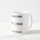 会社のカスタムロゴと文字コーヒーマグの例 コーヒーマグカップ (正面右)