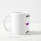 会社のカスタムロゴと文字コーヒーマグの例 コーヒーマグカップ (左)