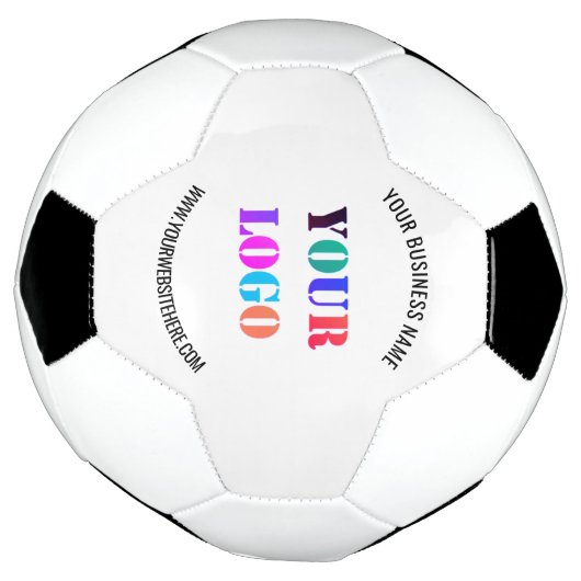 会社のカスタムロゴと文字サッカーボールを サッカーボール (回転)