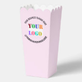 会社のカスタムロゴと文字ポップコーンボックスを フェイバーボックス (裏面)