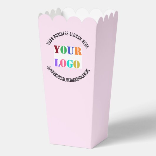 会社のカスタムロゴと文字ポップコーンボックスを フェイバーボックス (裏面)