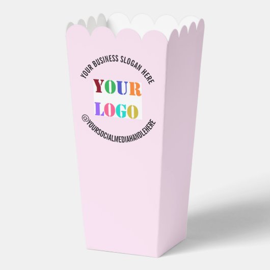 会社のカスタムロゴと文字ポップコーンボックスを フェイバーボックス (正面)
