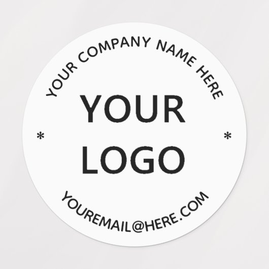 会社のカスタムロゴと文字ラベル ラベル (デザイン1)