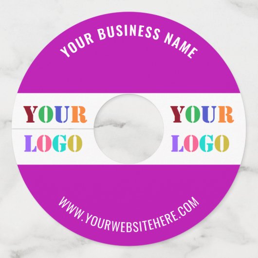 会社のカスタムロゴと文字ワイングラスラベル ワイングラスタグ (正面)