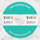 会社のカスタムロゴと文字ワイングラスラベル ワイングラスタグ (裏面)