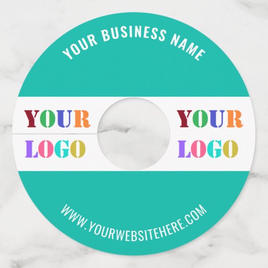 会社のカスタムロゴと文字ワイングラスラベル ワイングラスタグ (裏面)