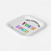 会社のカスタムロゴと文字紙のプレート ペーパープレート (傾斜あり)