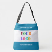 会社のカスタムロゴと文字 クロスボディバッグ (裏面)