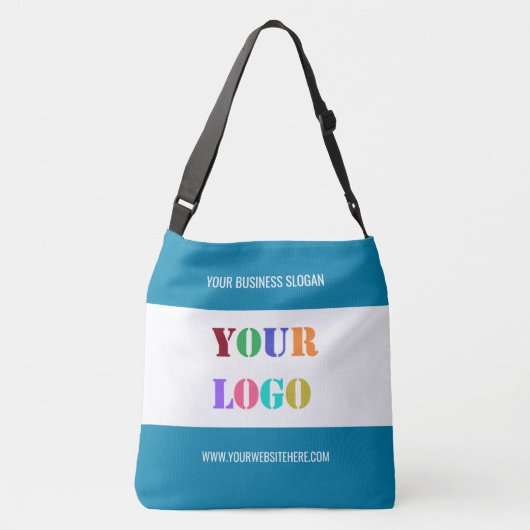 会社のカスタムロゴと文字 クロスボディバッグ (裏面)