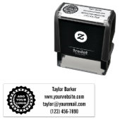 会社のカスタムロゴと文字 セルフインキングスタンプ (インサイチュ)