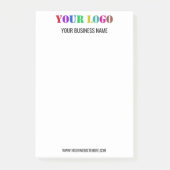 会社のカスタムロゴと文字 ポストイット (正面)