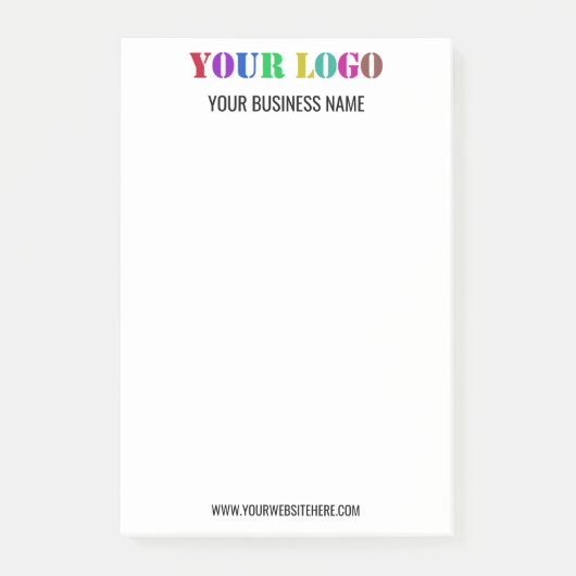 会社のカスタムロゴと文字 ポストイット (正面)