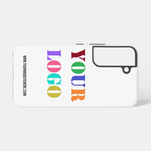 会社のカスタムロゴと文字 SAMSUNG GALAXYケース (裏面横)