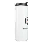 会社のカスタムロゴとWebサイトのアドレス タンブラー (回転左)