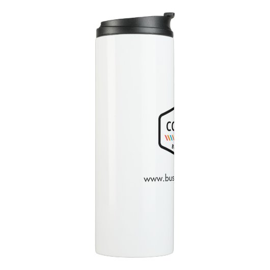 会社のカスタムロゴとWebサイトのアドレス タンブラー (回転左)