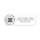 会社のカスタムロゴのアドレス セルフインキングスタンプ (デザイン)