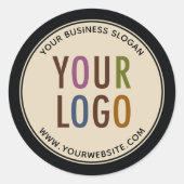 会社のカスタムロゴのプロモーション用ステッカー ラウンドシール (正面)
