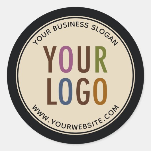 会社のカスタムロゴのプロモーション用ステッカー ラウンドシール (正面)