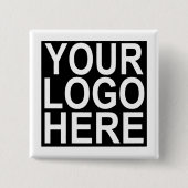 会社のカスタムロゴの 缶バッジ (正面)