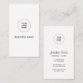 会社のカスタムロゴをここにアップロードテンプレート 名刺 (正面/裏面)