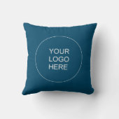 会社のカスタムロゴをここにテンプレート クッション (裏面)