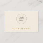 会社のカスタムロゴをここに追加金ゴールド文字テンプレート 名刺 (正面)