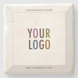 会社のカスタムロゴを使用したブランドの石コースター ストーンコースター