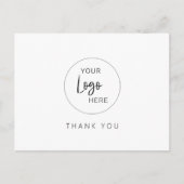 会社のカスタムロゴビジネスありがとう ポストカード (正面)