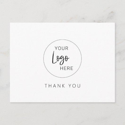 会社のカスタムロゴビジネスありがとう ポストカード (正面)