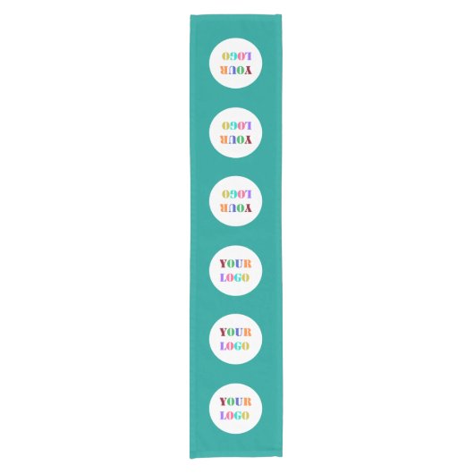 会社のカスタムロゴビジネステーブルランナー ショートテーブルランナー (正面)