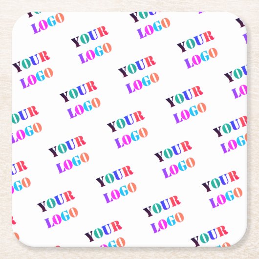 会社のカスタムロゴビジネス紙コースター スクエアペーパーコースター (正面)