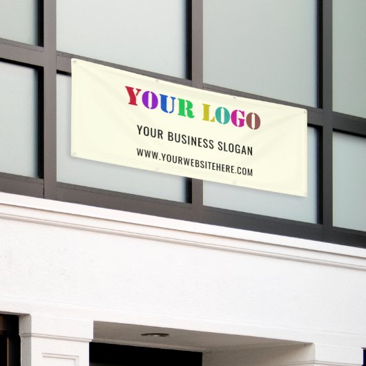 会社のカスタムロゴプロモーションのビジネスバナー 横断幕 (ビルの外側)