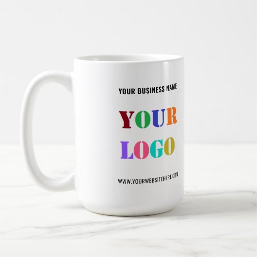 会社のカスタムロゴプロモーションビジネスのマググを コーヒーマグカップ (左)