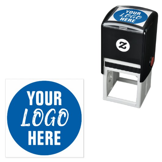 会社のカスタムロゴラウンドを セルフインキングスタンプ (インサイチュ)