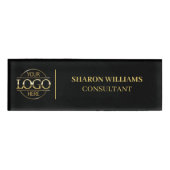 会社のカスタムロゴ従業員スタッフ 名札 (正面)