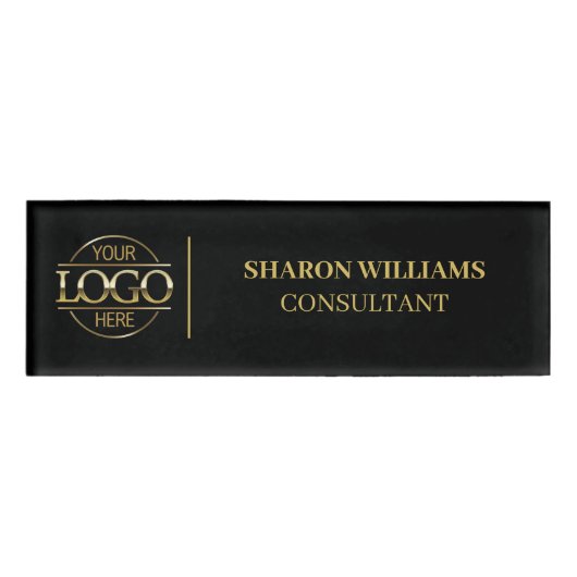 会社のカスタムロゴ従業員スタッフ 名札 (正面)