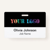 会社のカスタムロゴ懸命プラスチック名バッジ バッジ (正面)