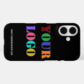 会社のカスタムロゴ文字とビジネスの色彩 Case-Mate iPhoneケース (裏面 (横))