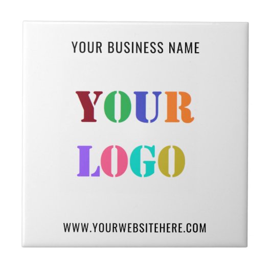 会社のカスタムロゴ文字セラミックタイルギフト タイル (正面)